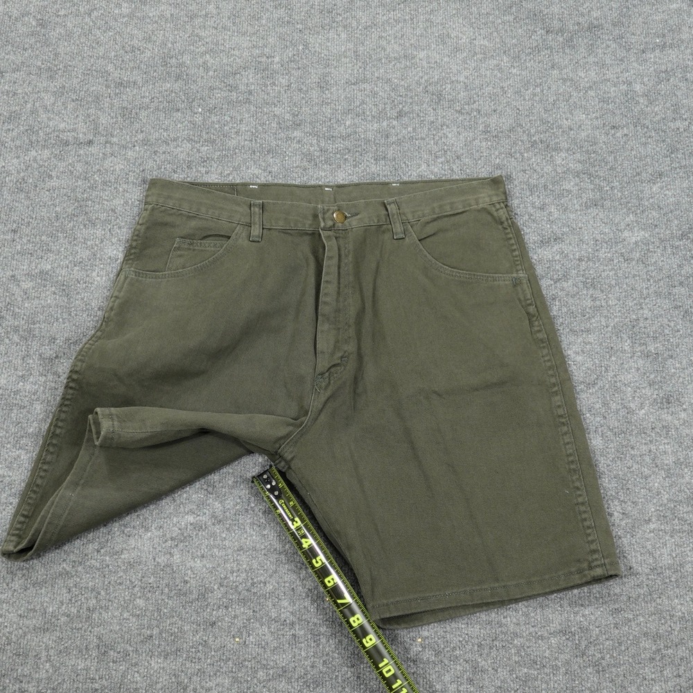 Vintage Wrangler Shorts Mens 38 Green Relaxed Fit Denim 100% Cotton Made in USA - Picture 6 of 8